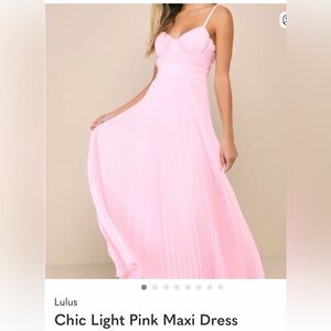 43 in. SHEIN Chic Light Pink Sleeveless Dress